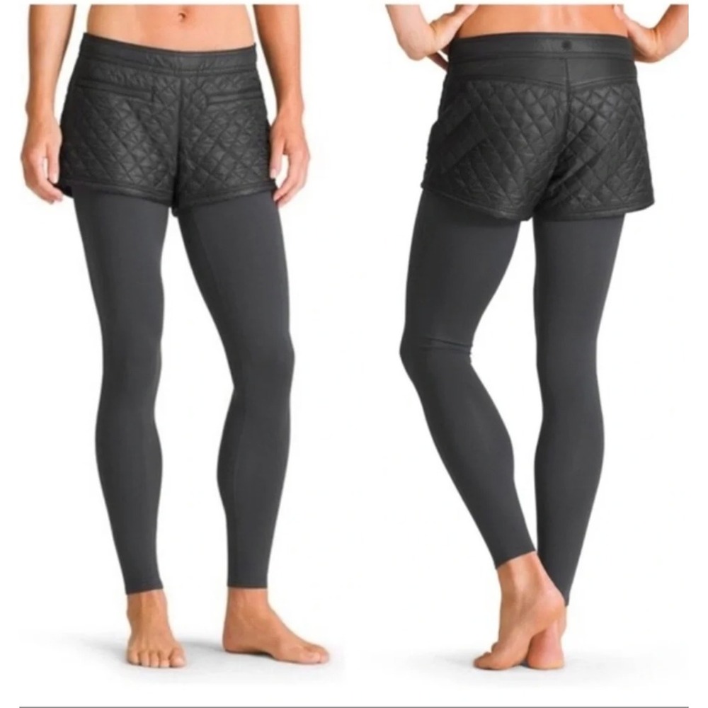 NEW Athleta Toasty Buns Insulated Short Black Quilted Winter Running Size 16